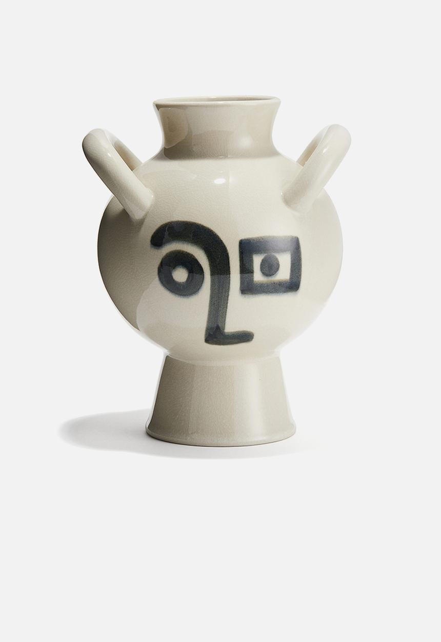 H&M - Large stoneware vase - natural white