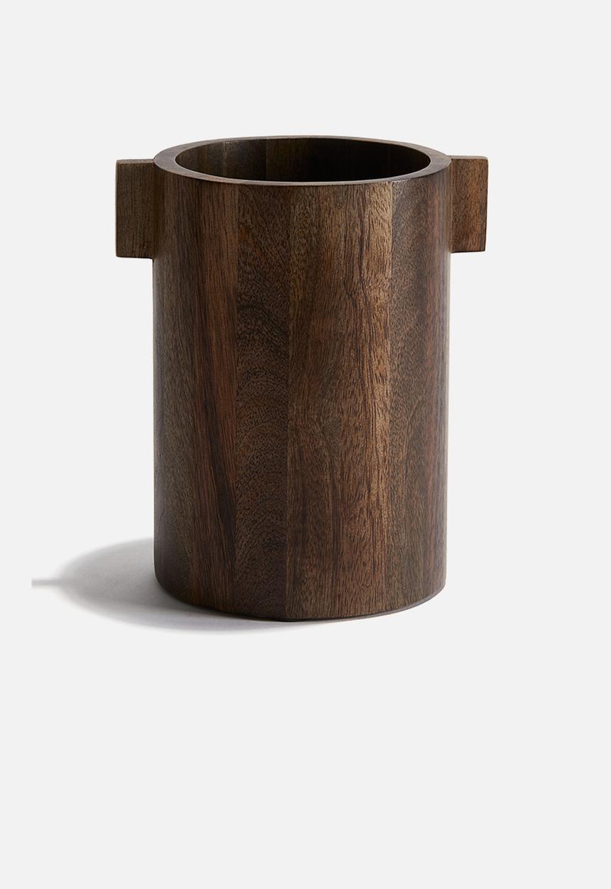 H&M - Mango wood utensil holder - dark brown