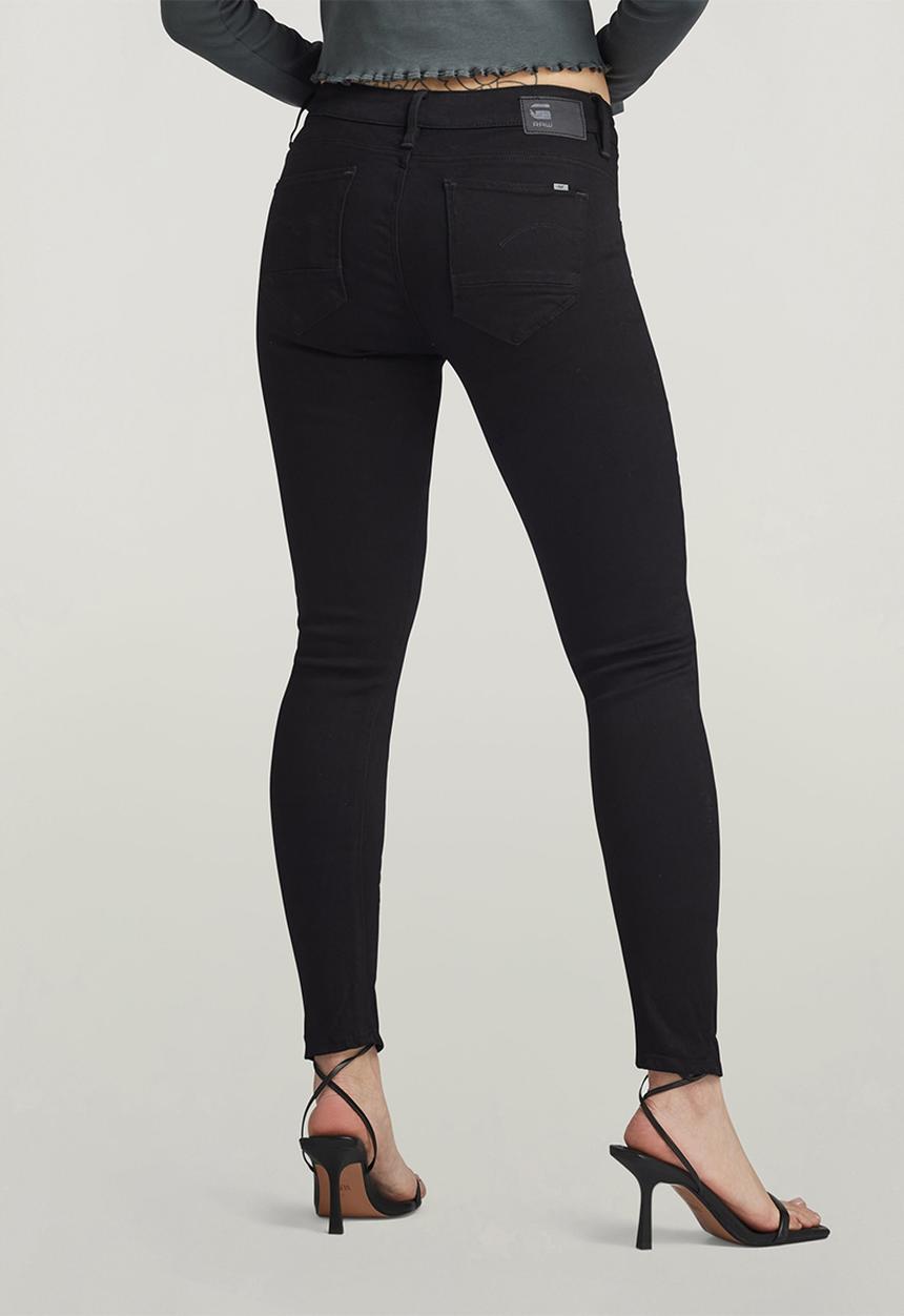 G-STAR - Arc 3D Mid Skinny Jeans Wmn - Pitch Black