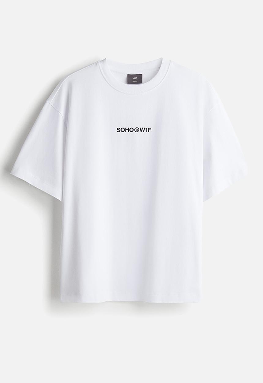 H&M - Loose fit printed T-shirt - white/soho