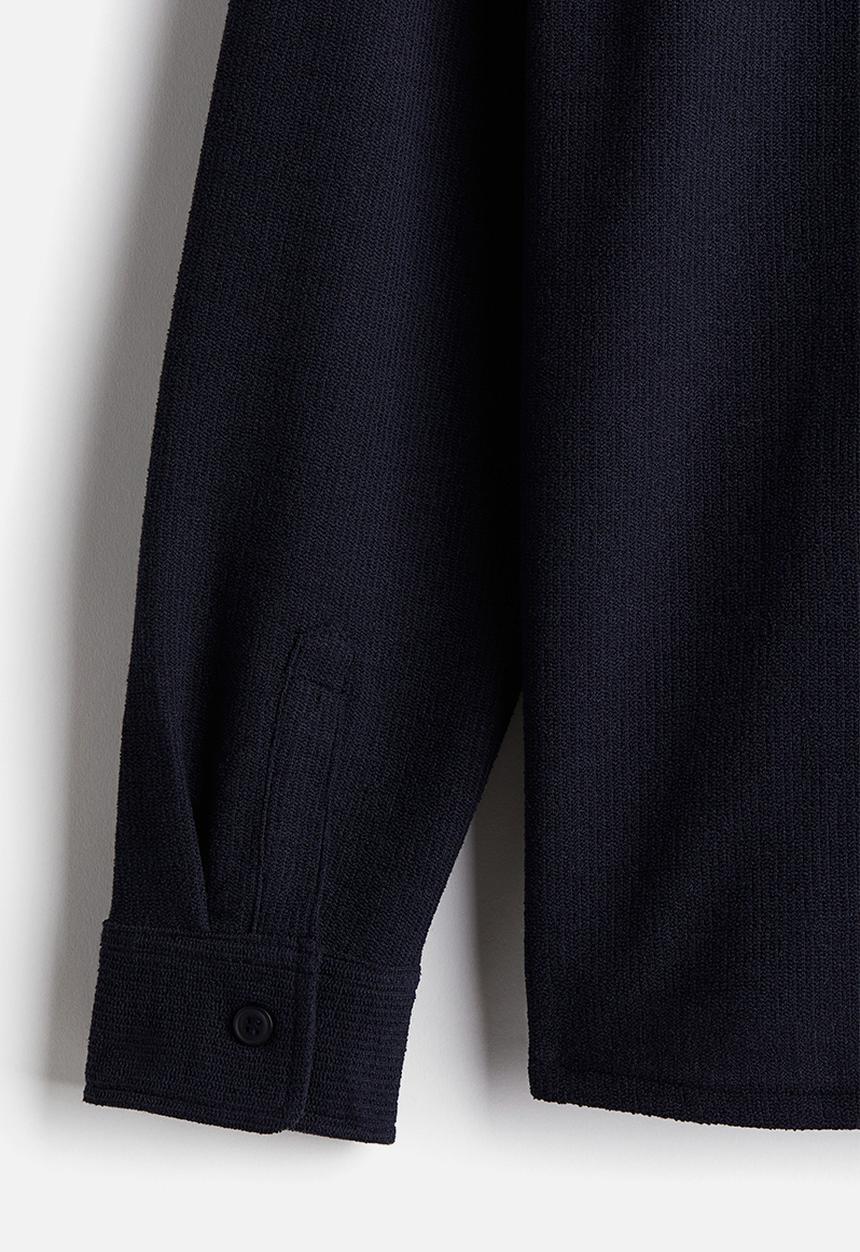 H&M - Loose fit textured shirt - navy blue