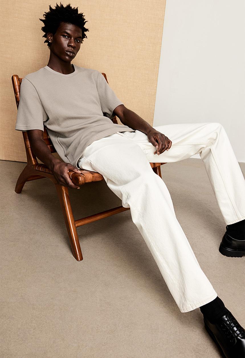 H&M - Regular fit piqué T-shirt - beige