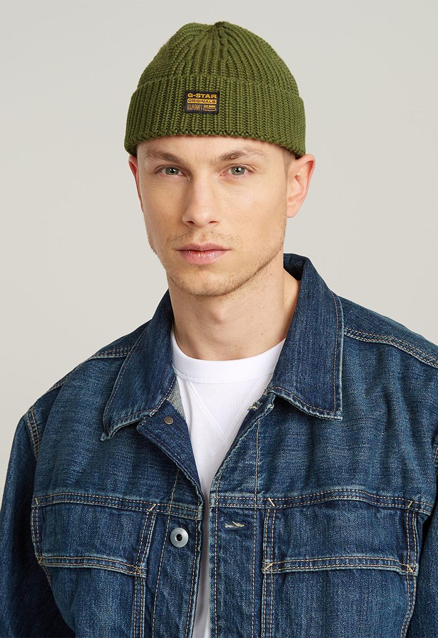 G-STAR - Originals fisherman beanie - dk moss