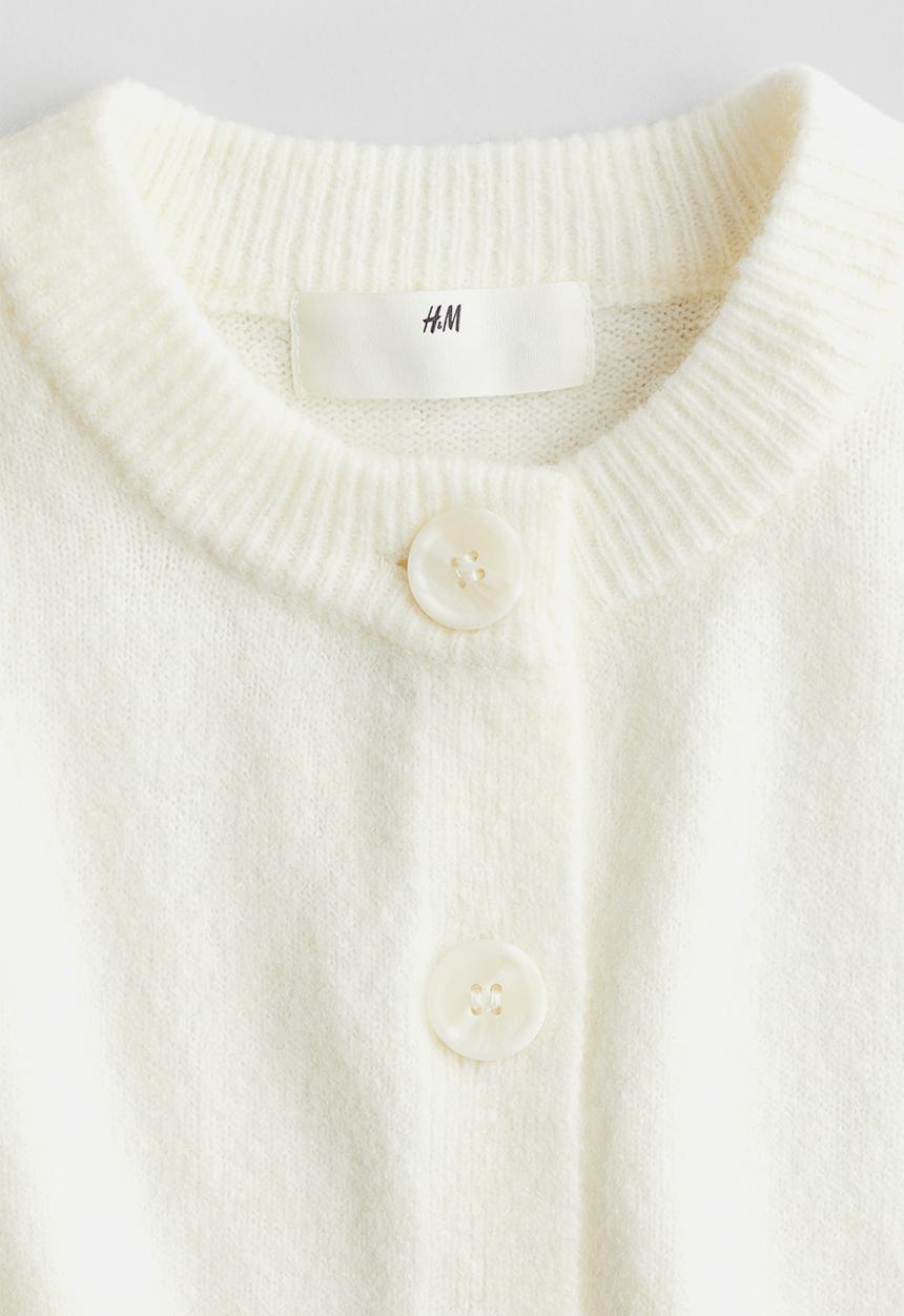 H&M - Fine-knit cardigan - white