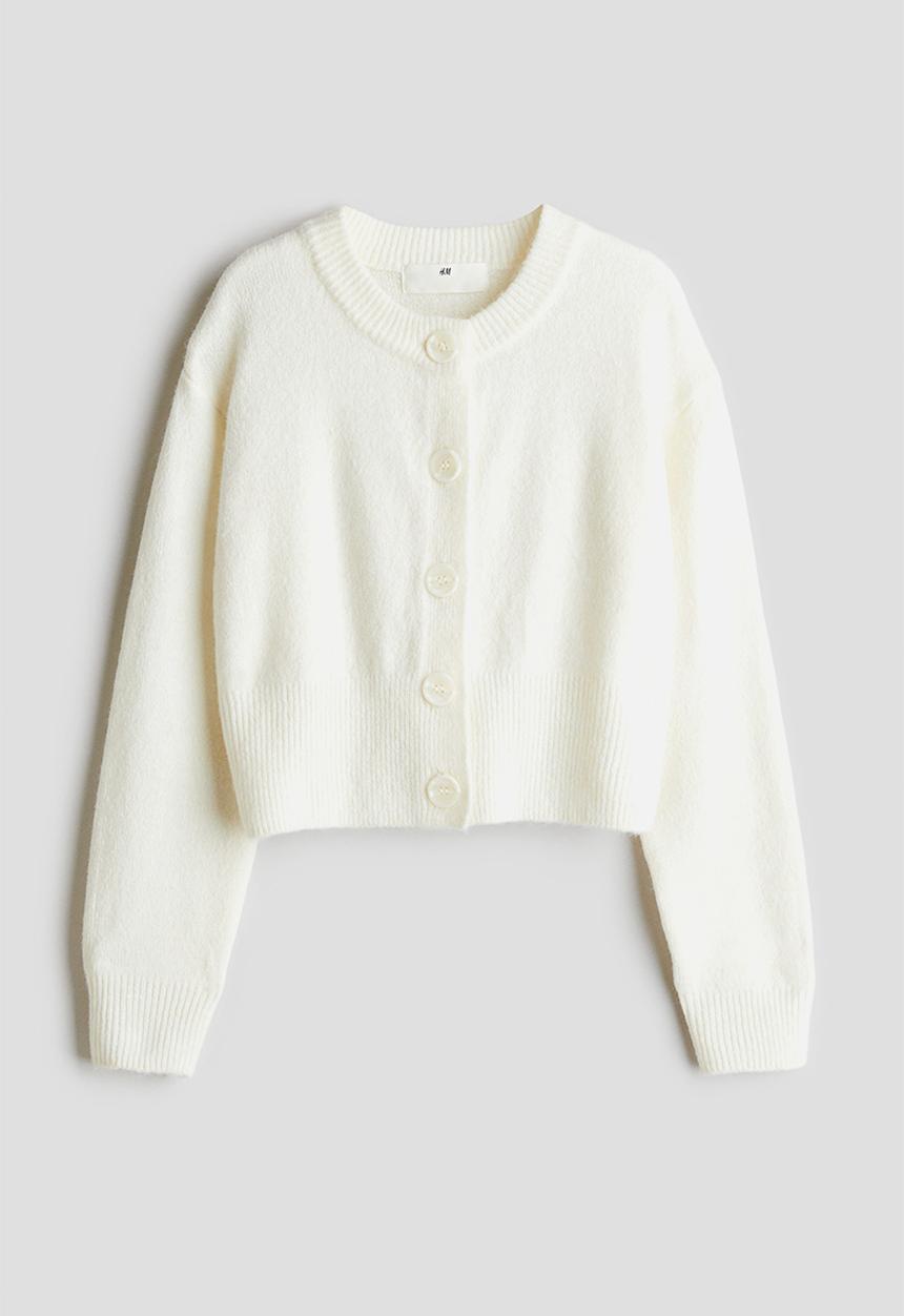 H&M - Fine-knit cardigan - white