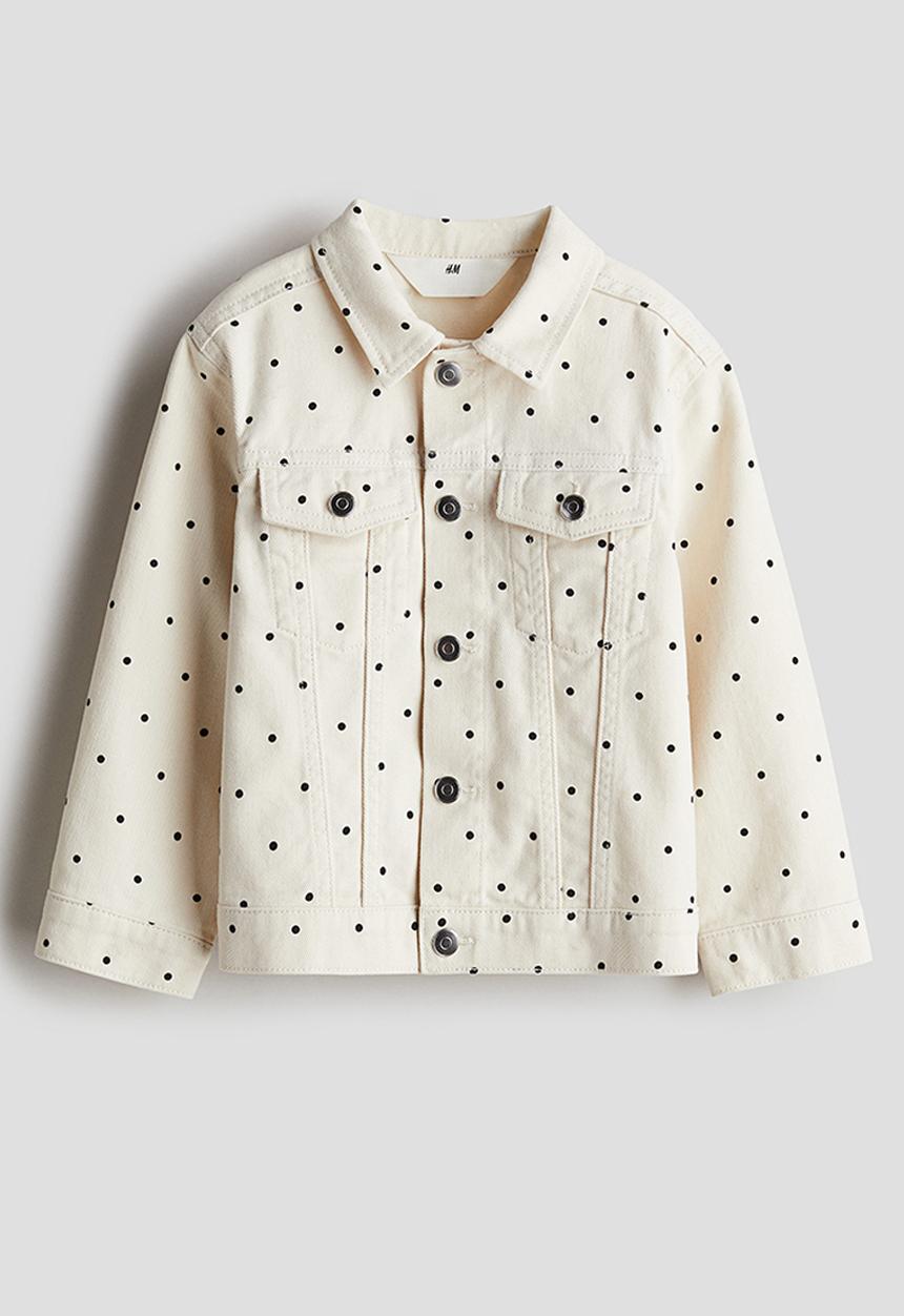H&M - Patterned twill jacket - cream spotted