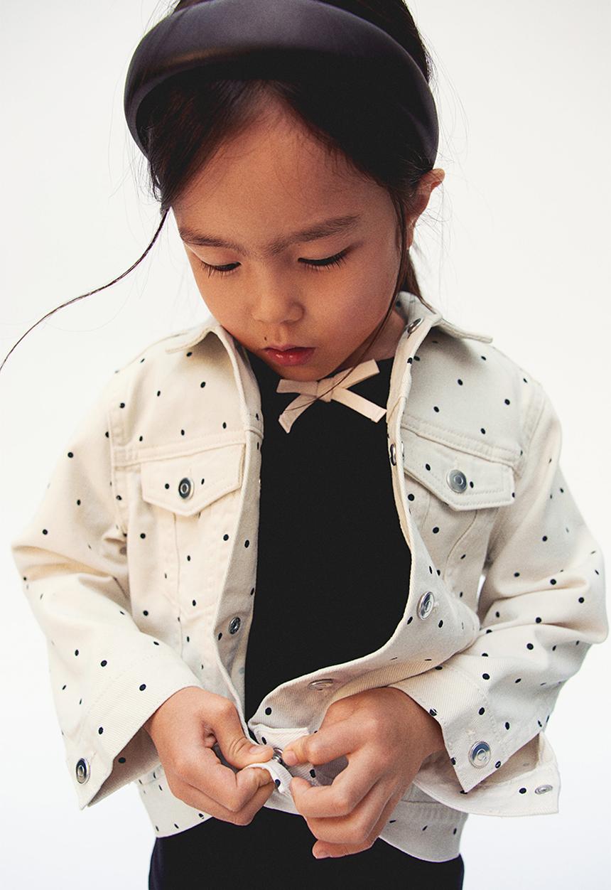 H&M - Patterned twill jacket - cream spotted