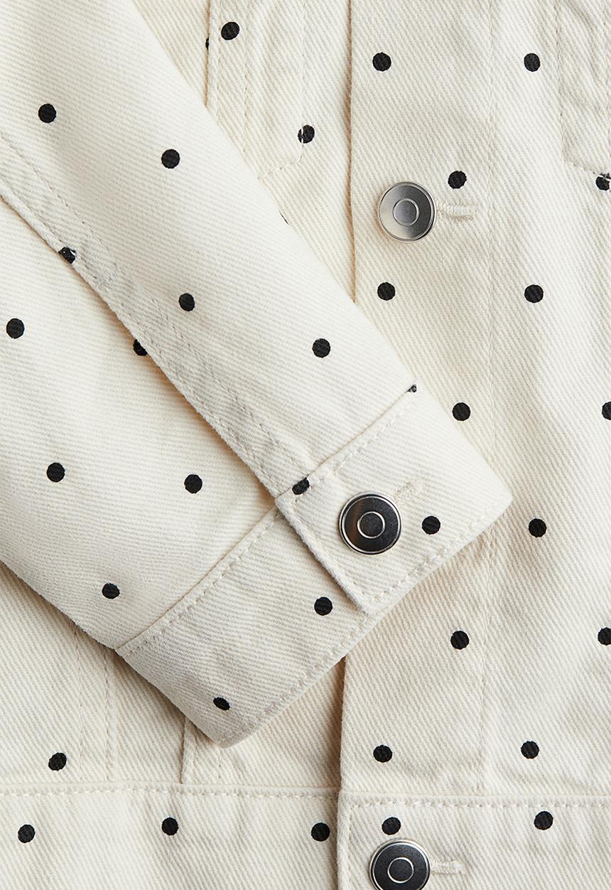 H&M - Patterned twill jacket - cream spotted