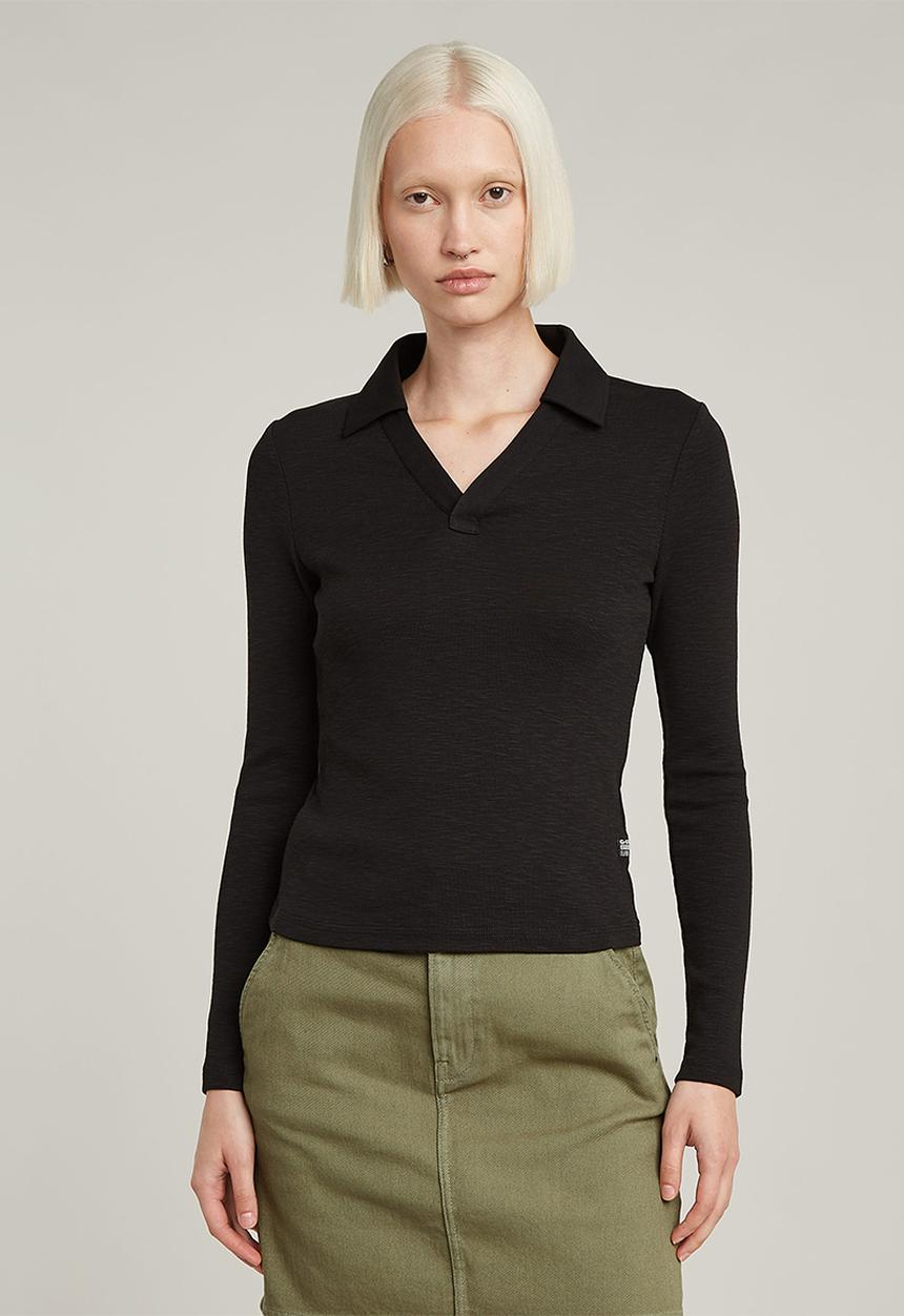 G-STAR - Polo slim l\s wmn - dk black 