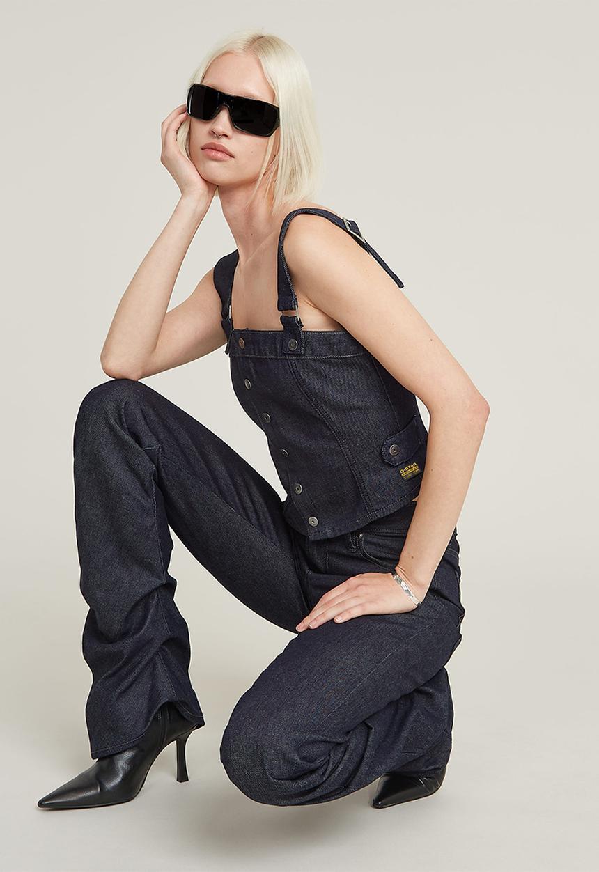 G-STAR - Bustier top detachable straps wmn - navy 