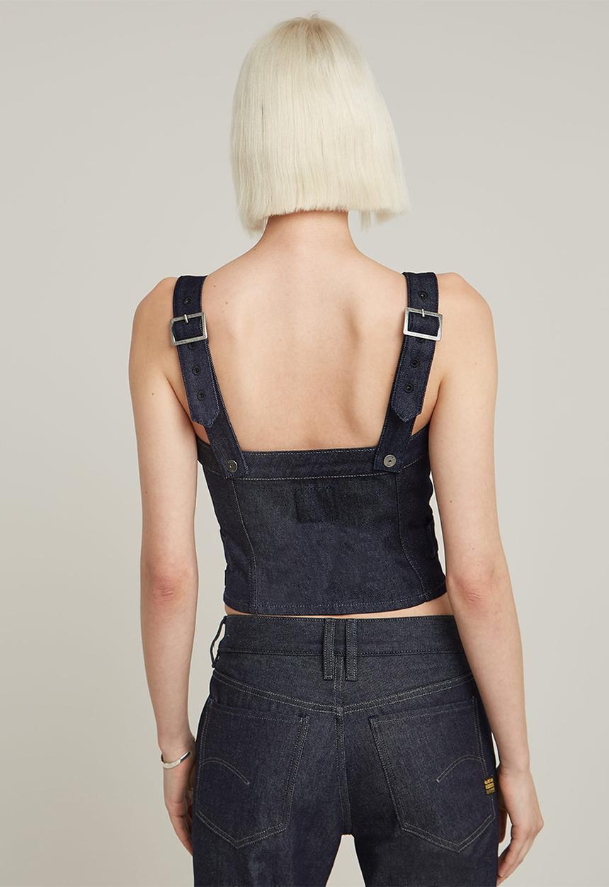 G-STAR - Bustier top detachable straps wmn - navy 