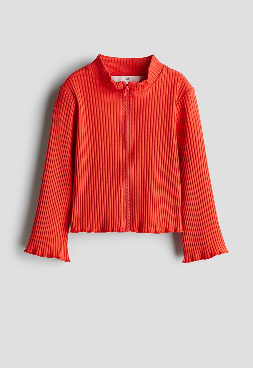 H&M - Ribbed jersey cardigan - red