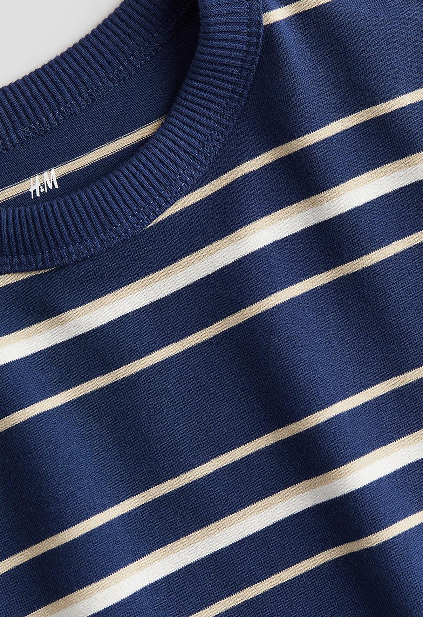 H&M - Long-sleeved T-shirt -  navy blue/striped 