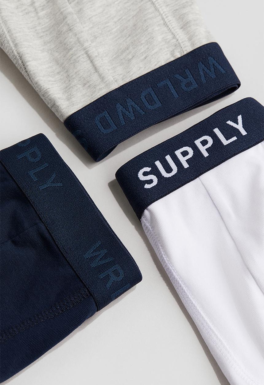 H&M - 5-pack trunks - navy blue/striped