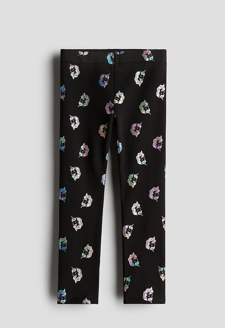 H&M - Leggings - black/unicorns
