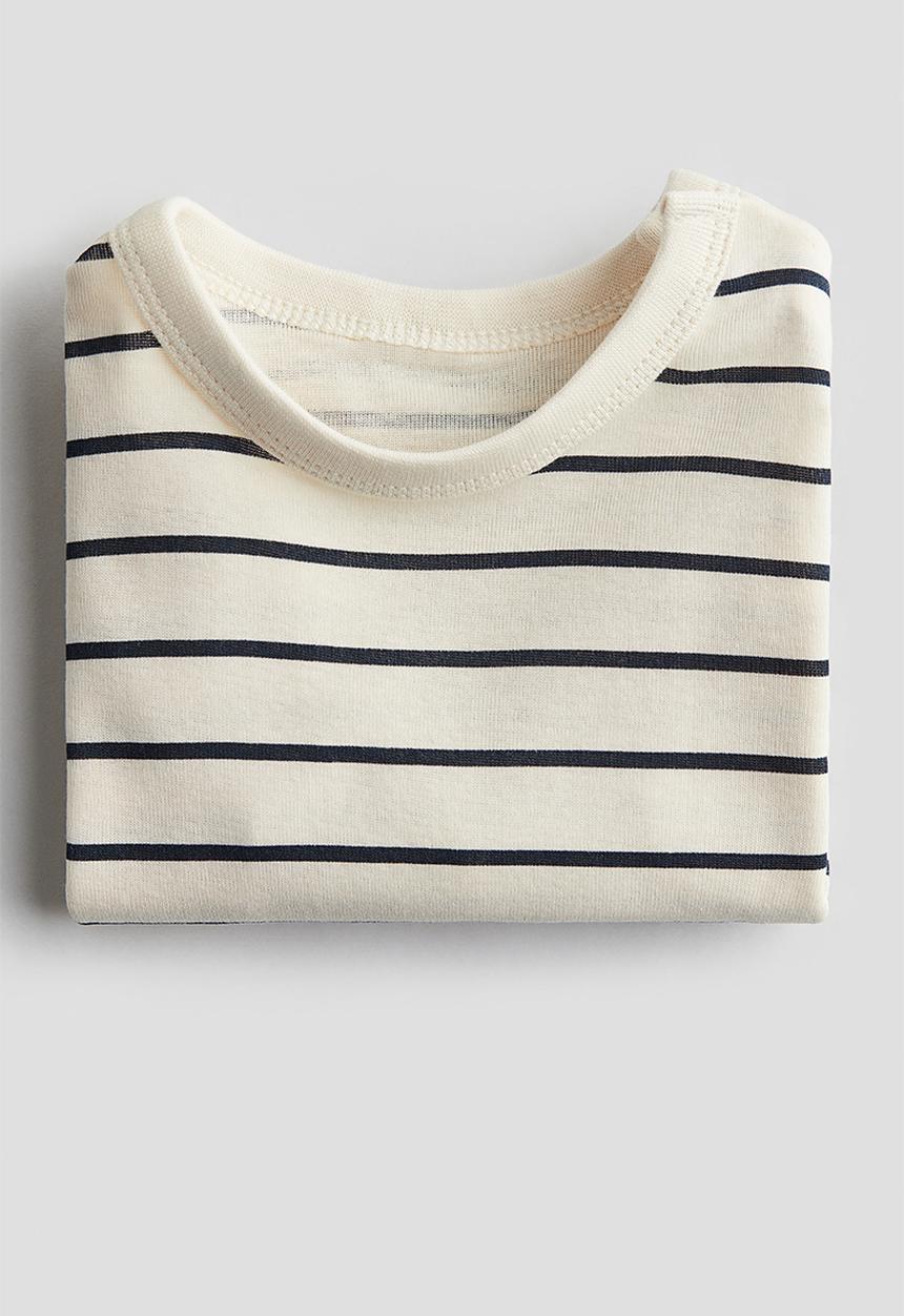 H&M - Long-sleeved bodysuit - beige,multi