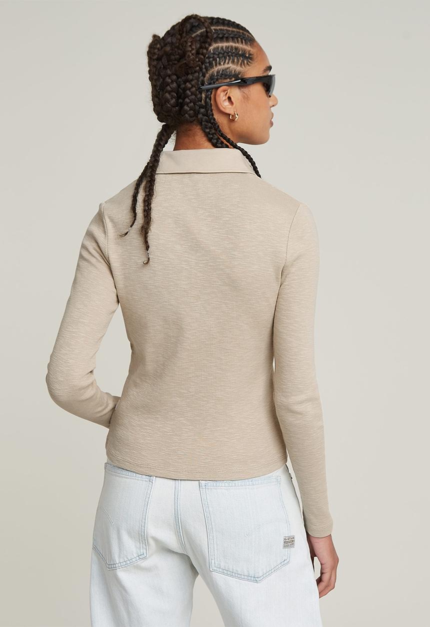 G-STAR - Polo slim l\s wmn - dk brick