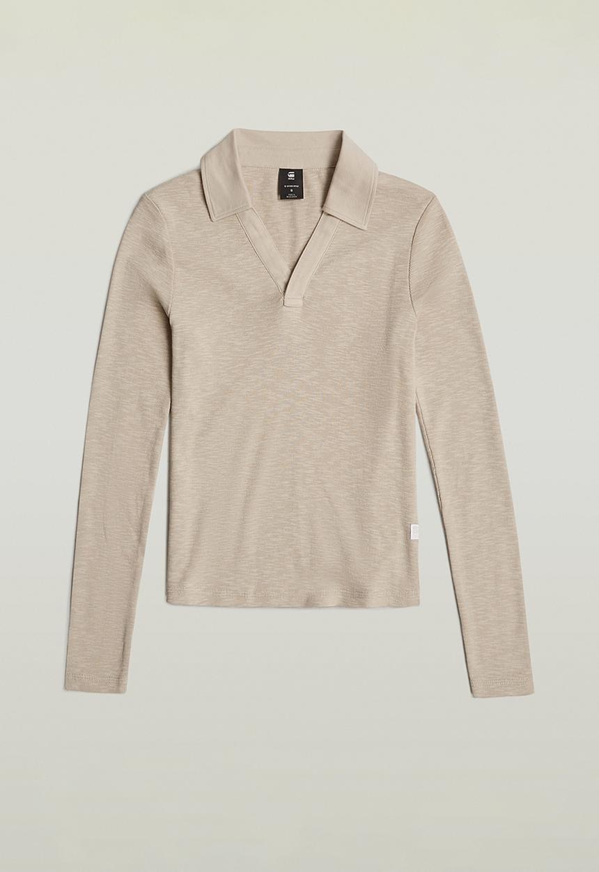 G-STAR - Polo slim l\s wmn - dk brick