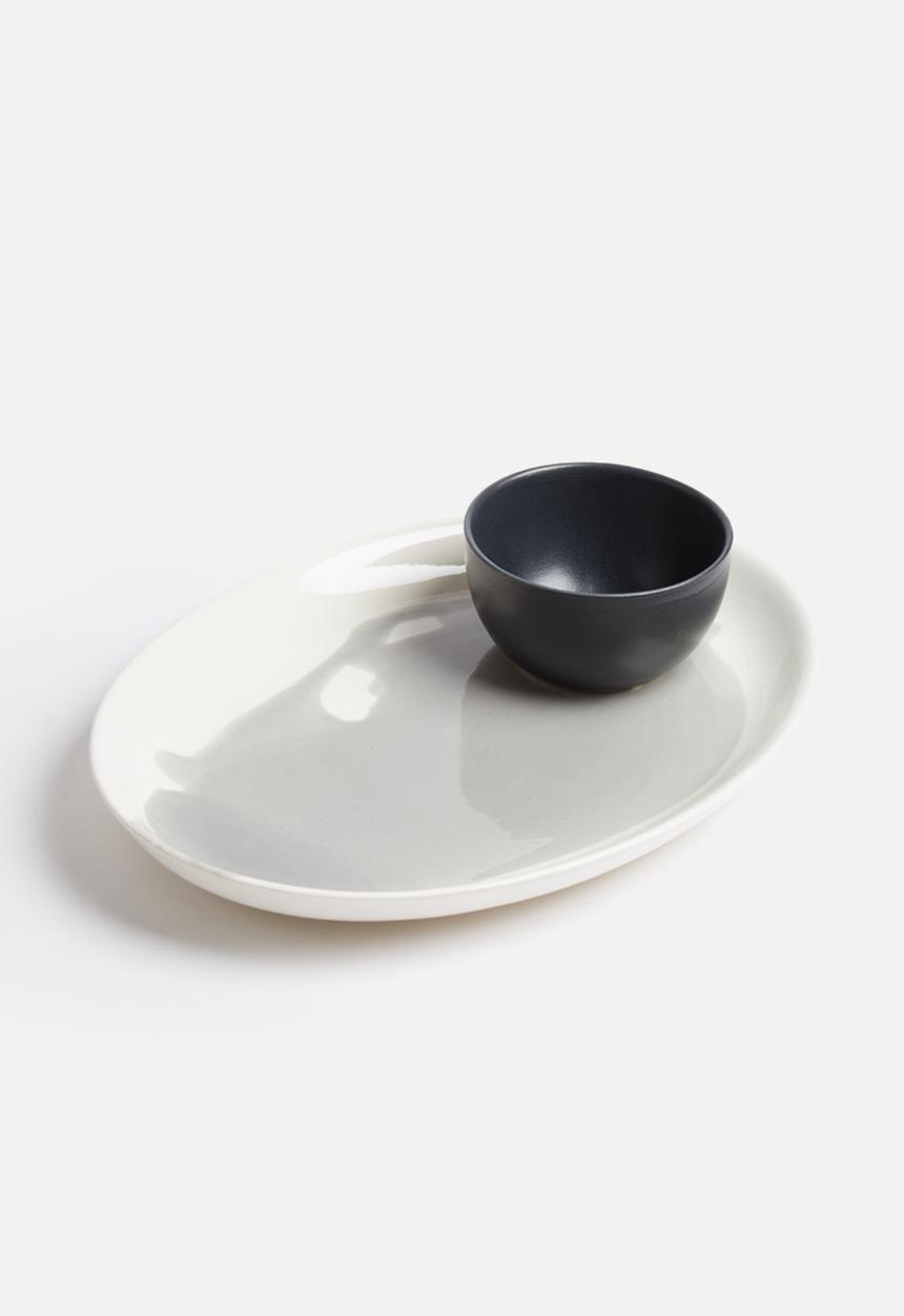Urchin Art - Swirl platter & dip bowl set
