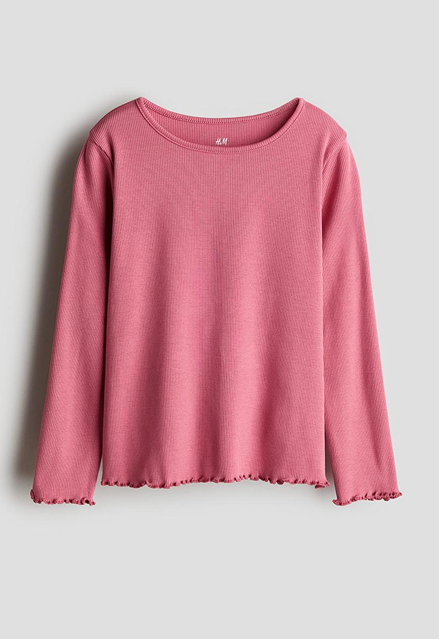 H&M - Long-sleeved jersey top - pink