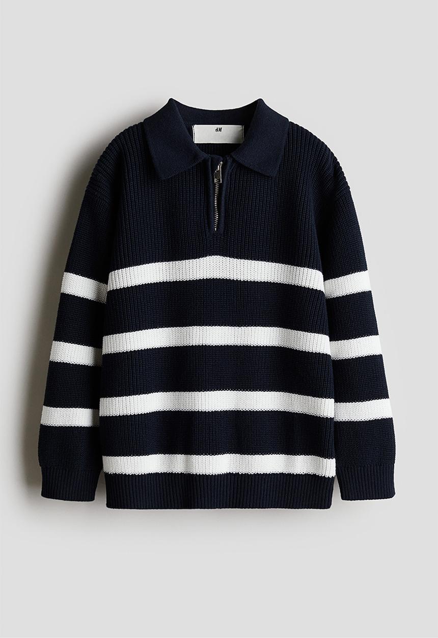 H&M - Zip-top polo jumper - blue