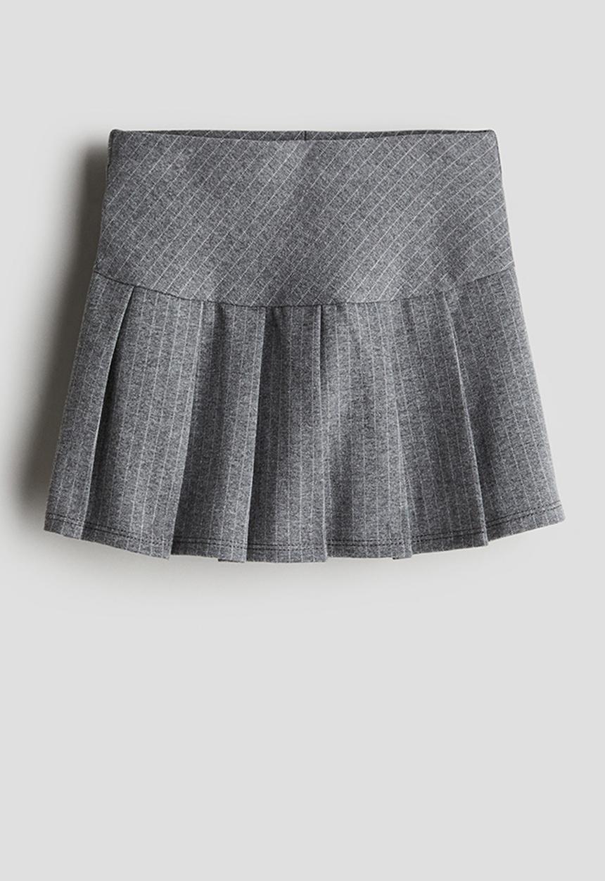 H&M - Pleated skirt - grey,multi
