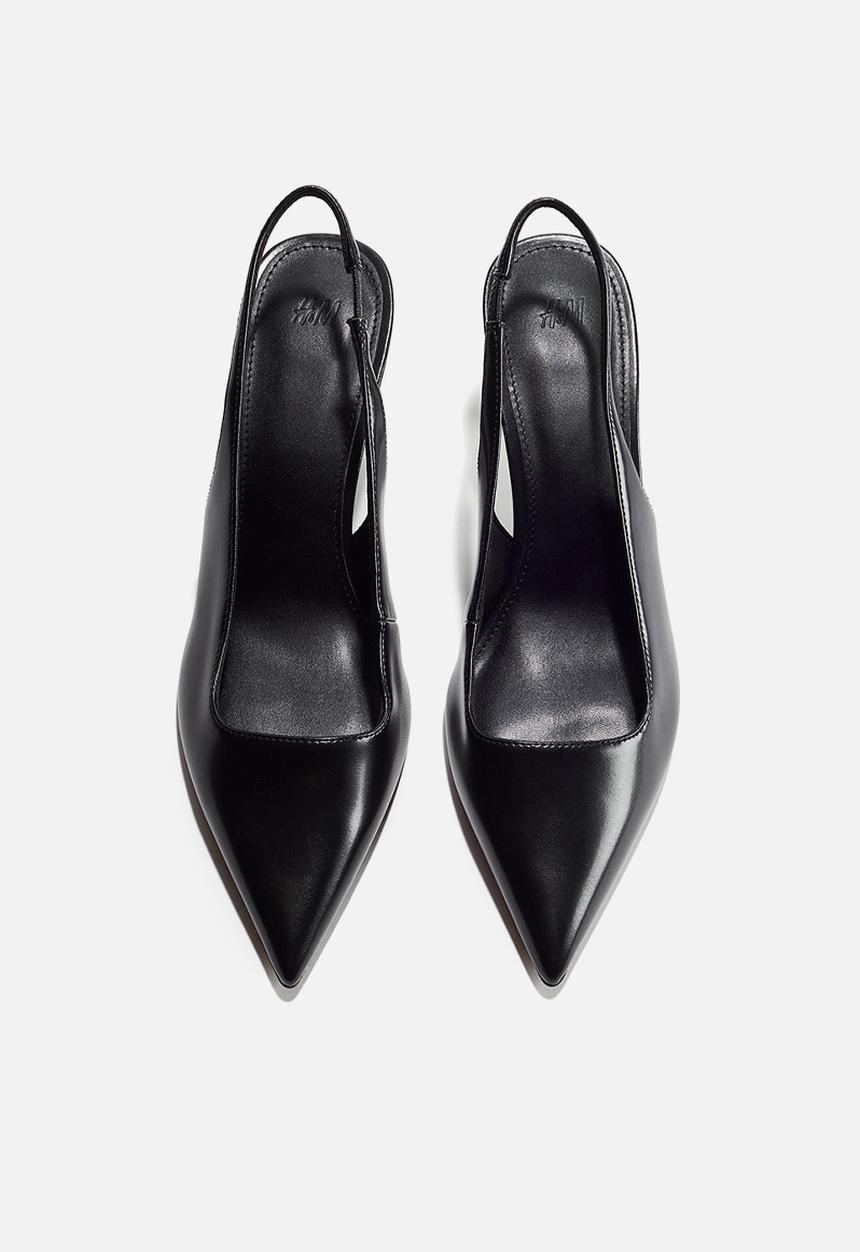 H&M - Pointed slingback court shoes - black