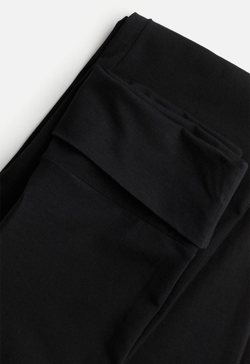 H&M - Flared jersey trousers - black