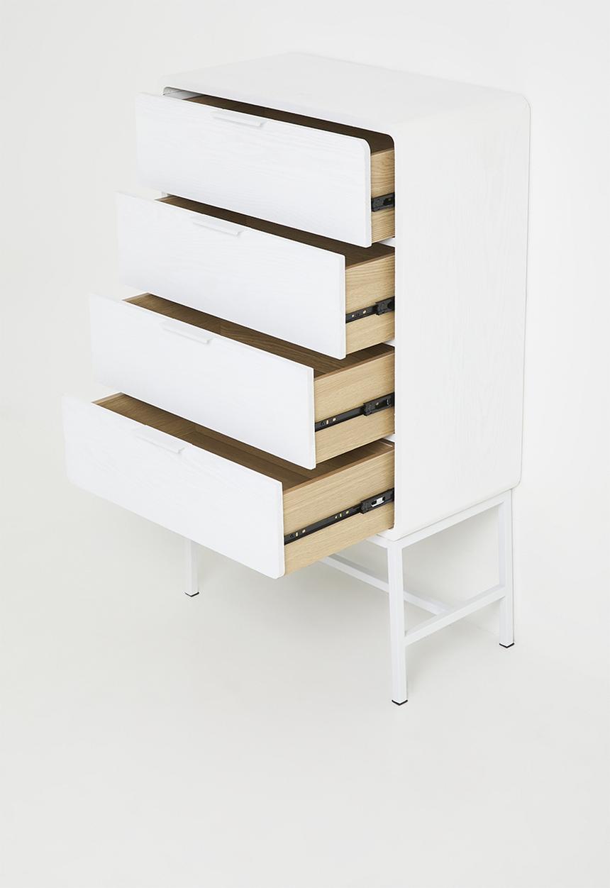 Sixth Floor - Gomez 4 drawer - white