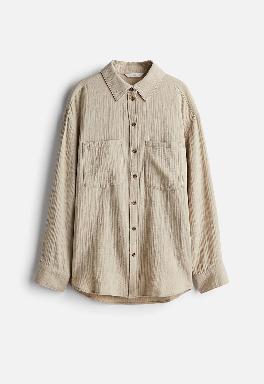 H&M - Cotton shirt - beige