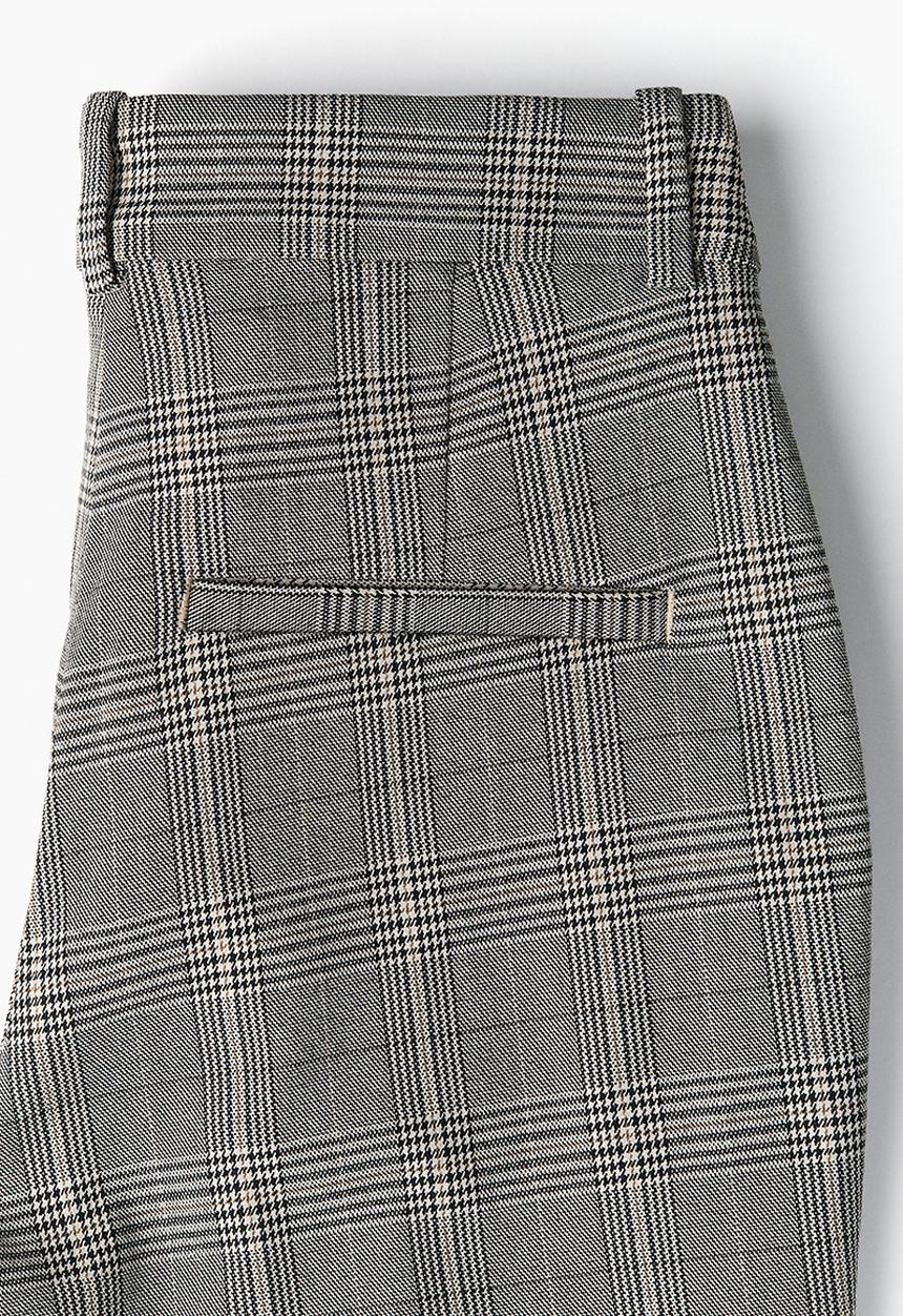 H&M - Cigarette trousers - grey & beige checked