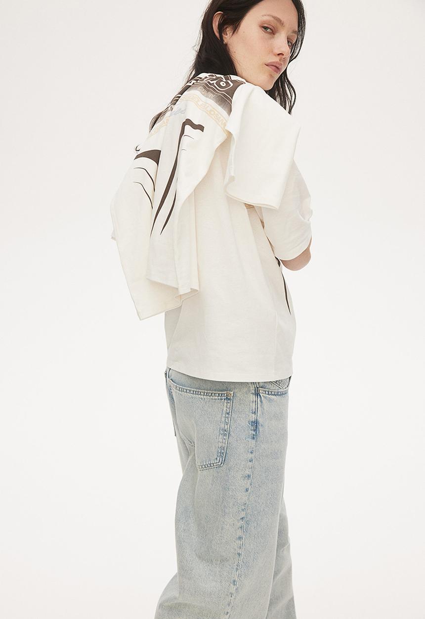 H&M - Oversized t-shirt - cream & division two