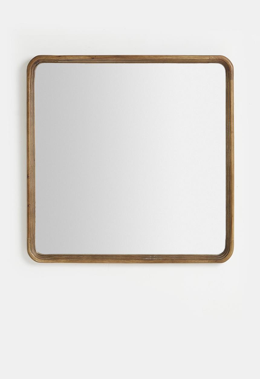 Sixth Floor - Wood Mirror Square - Walnut