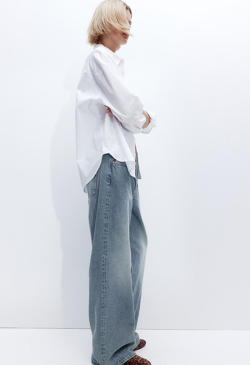 H&M - Oversized cotton shirt - white