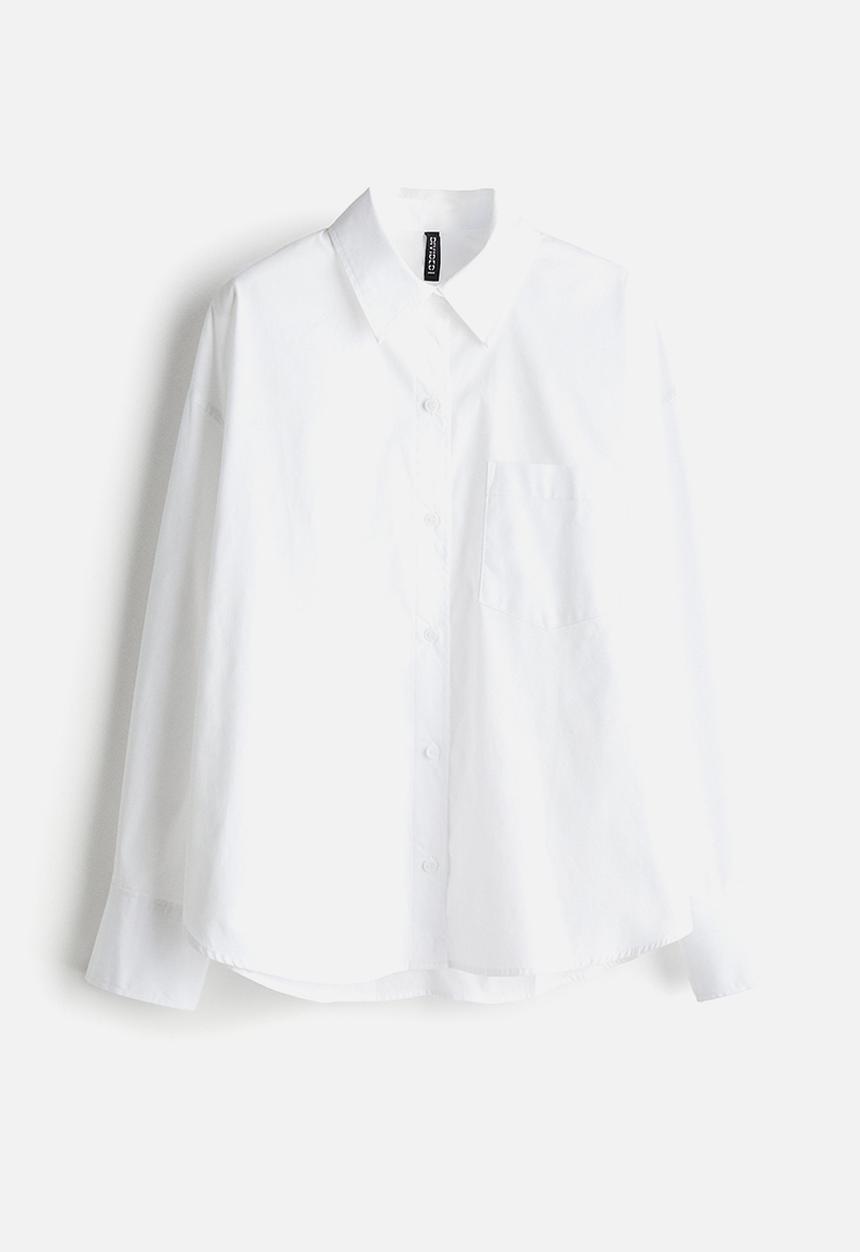 H&M - Oversized cotton shirt - white
