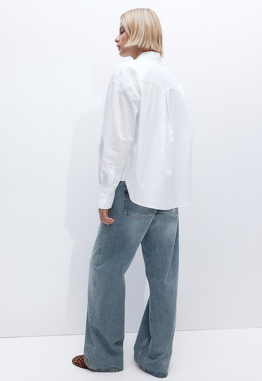 H&M - Oversized cotton shirt - white