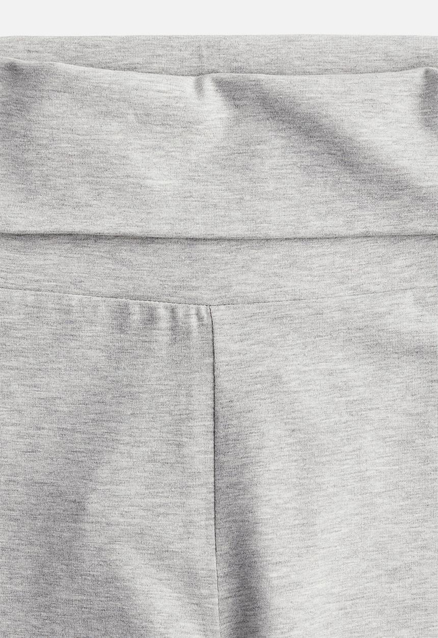 H&M - Flared jersey trousers - light grey marl 