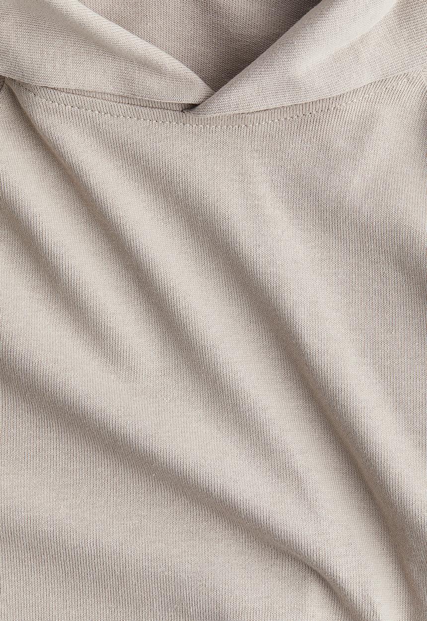 H&M - Short hoodie - light greige