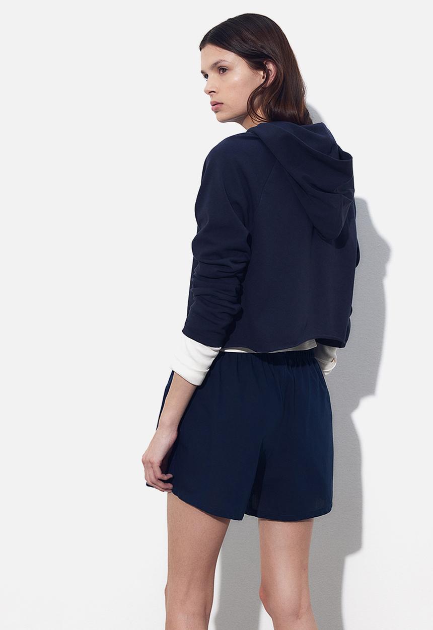 H&M - Short hoodie - navy blue