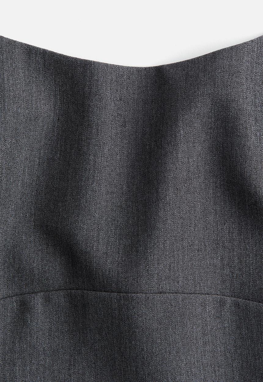 H&M - Corset-style strappy top - dark grey marl