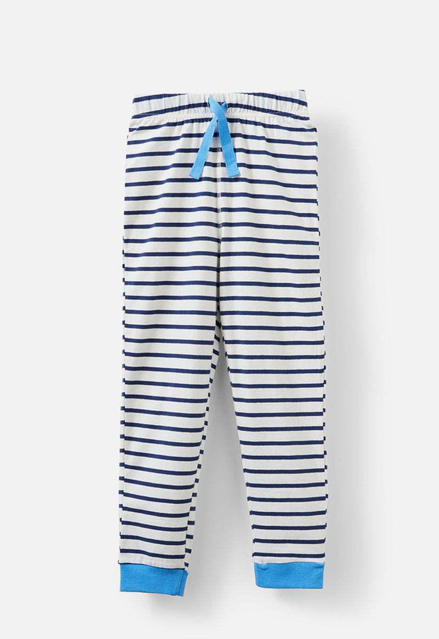 Cotton On - Ace long sleeve pyjama set - marian stripe vanilla/in the navy