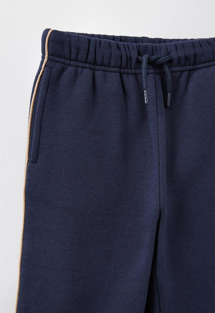 Cotton On - Sammy straight leg trackpant - squid ink/mocha piping