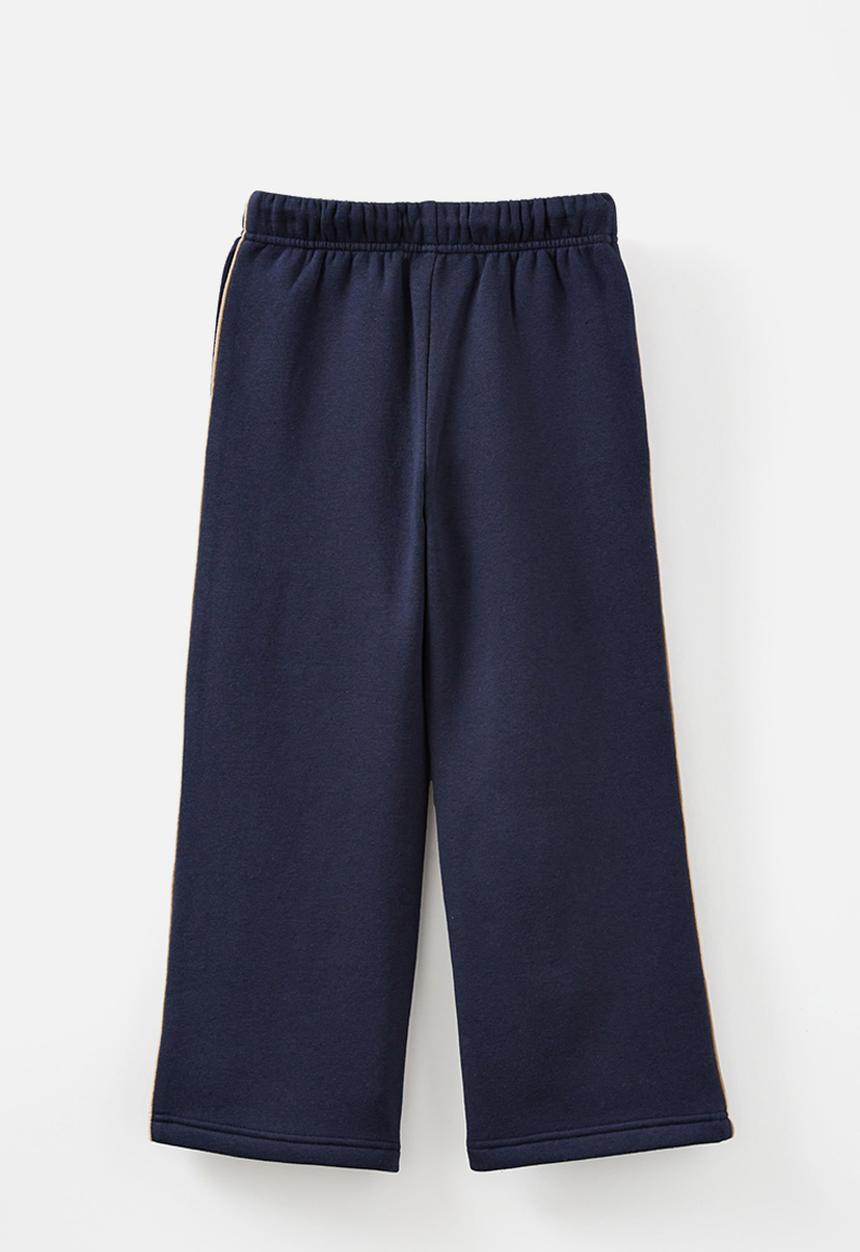 Cotton On - Sammy straight leg trackpant - squid ink/mocha piping