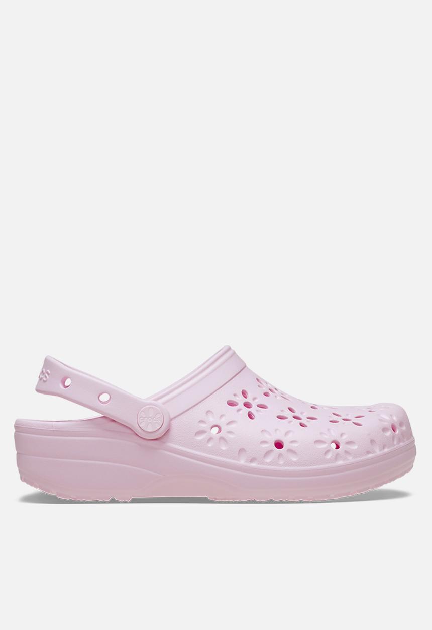 Crocs - Classic Floral Cut Out Clog - Pink Milk