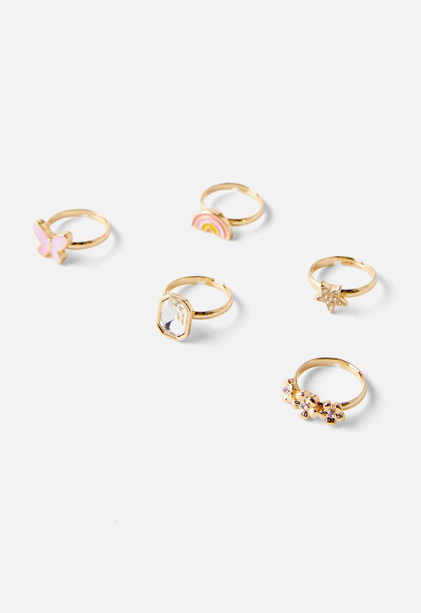 Cotton On - Kids ring set - lilac drop mix pack