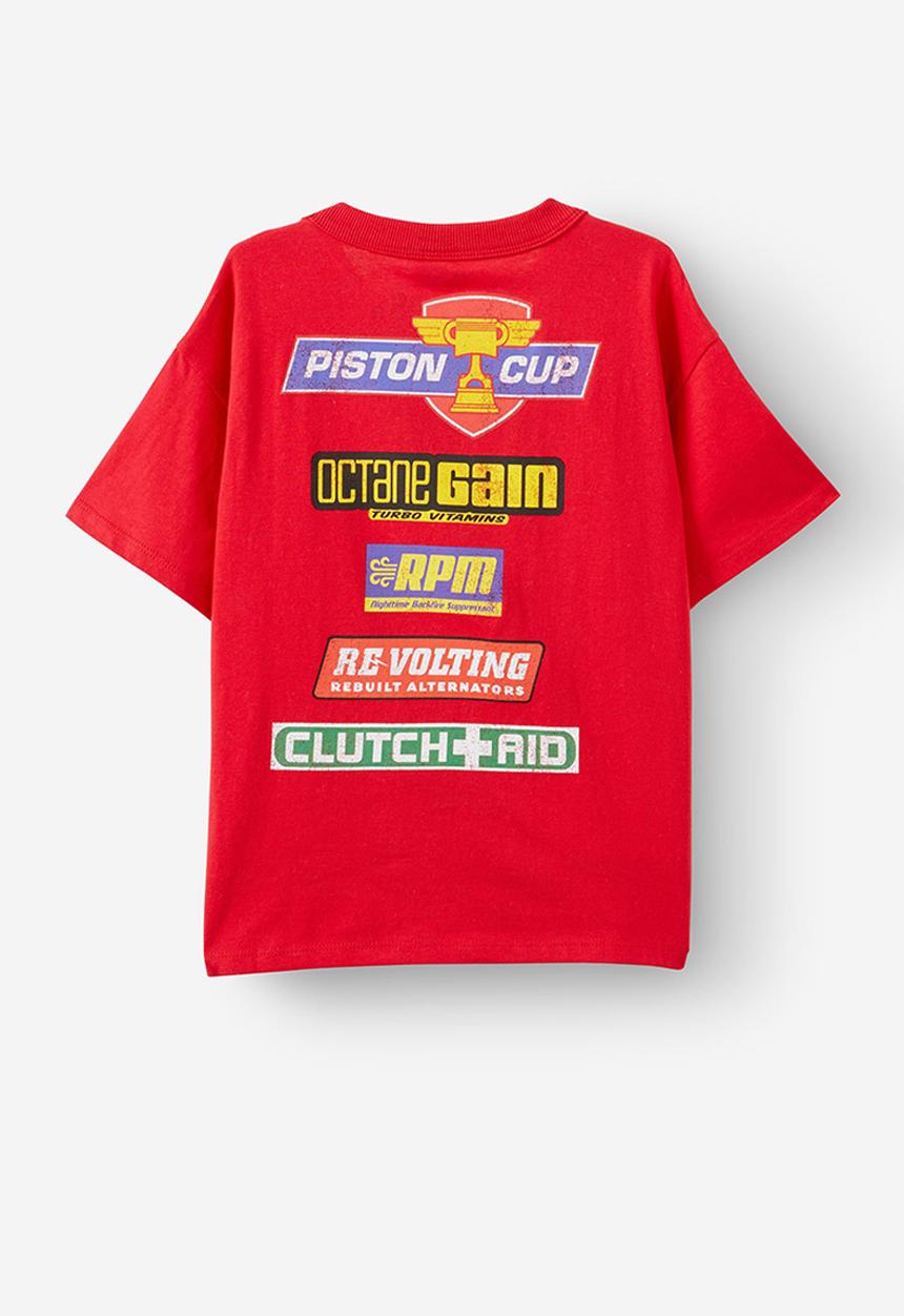 Cotton On - Cars drop shoulder short sleeve tee - varsity red