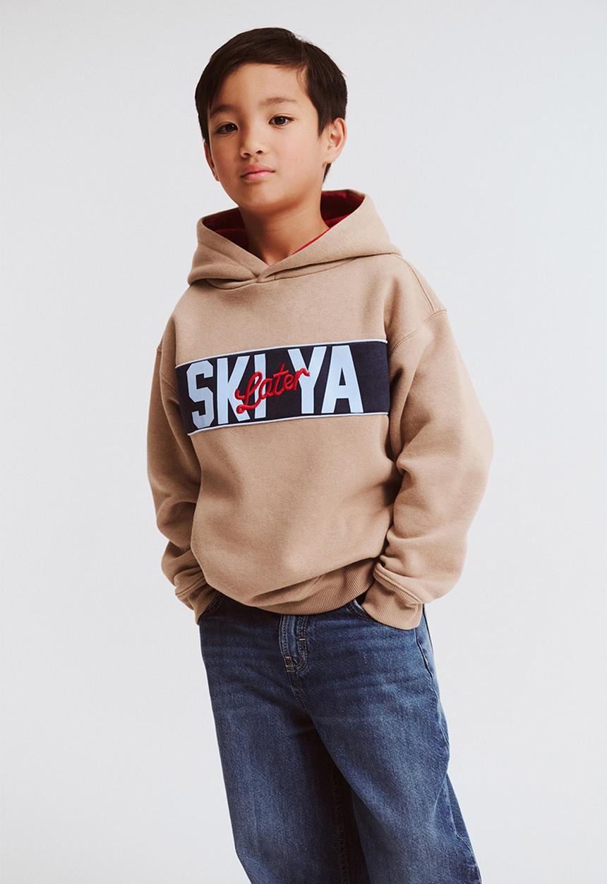 Cotton On - Sammy oversize hoodie - mocha/ski ya later