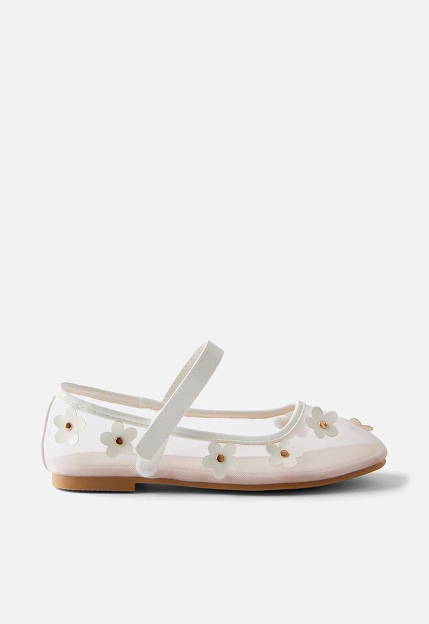 Cotton On - Olivia ballet flat - white mesh/flower