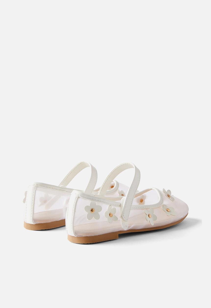 Cotton On - Olivia ballet flat - white mesh/flower