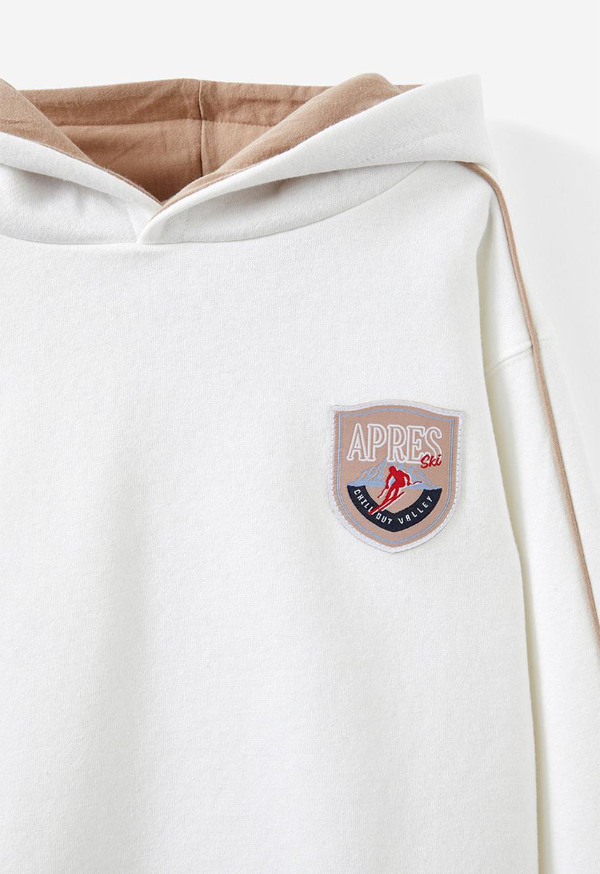 Cotton On - Sammy oversize hoodie - vanilla/courchevel ski camp
